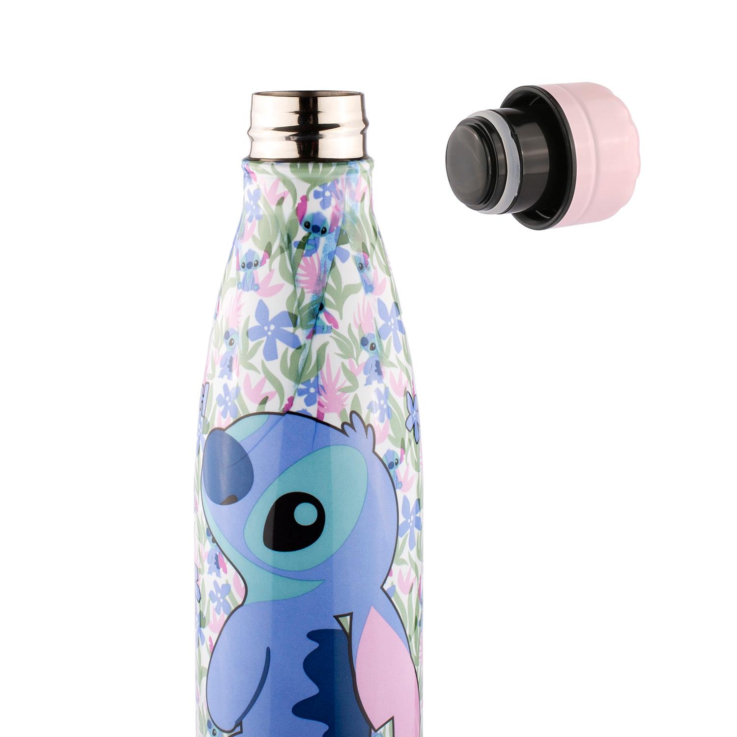 Produktbild Disney Stitch Trinkflasche aus Edelstahl - auslaufsicheres Deckeldesign - 500ml - Rosa 2 von 3