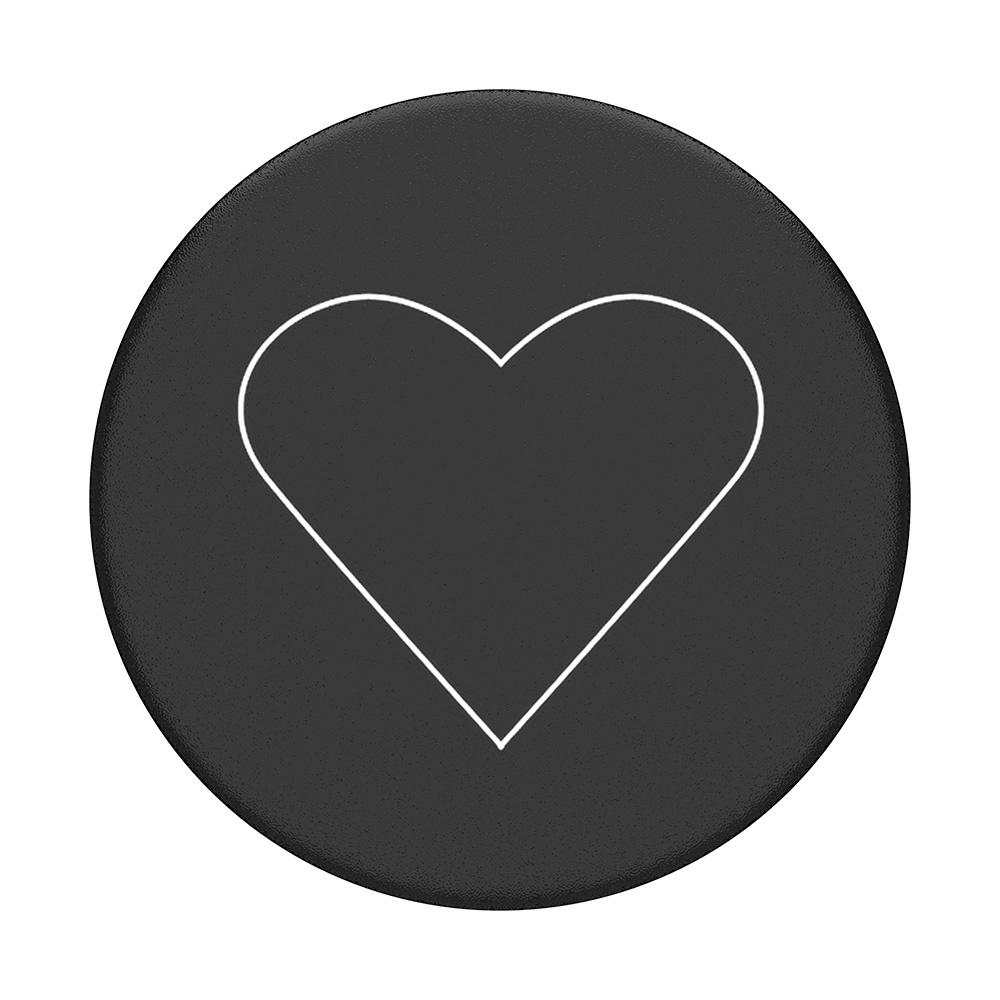 PopGrip - ausziehbarer Handy-Griff Handyhalter -  White Heart Black
