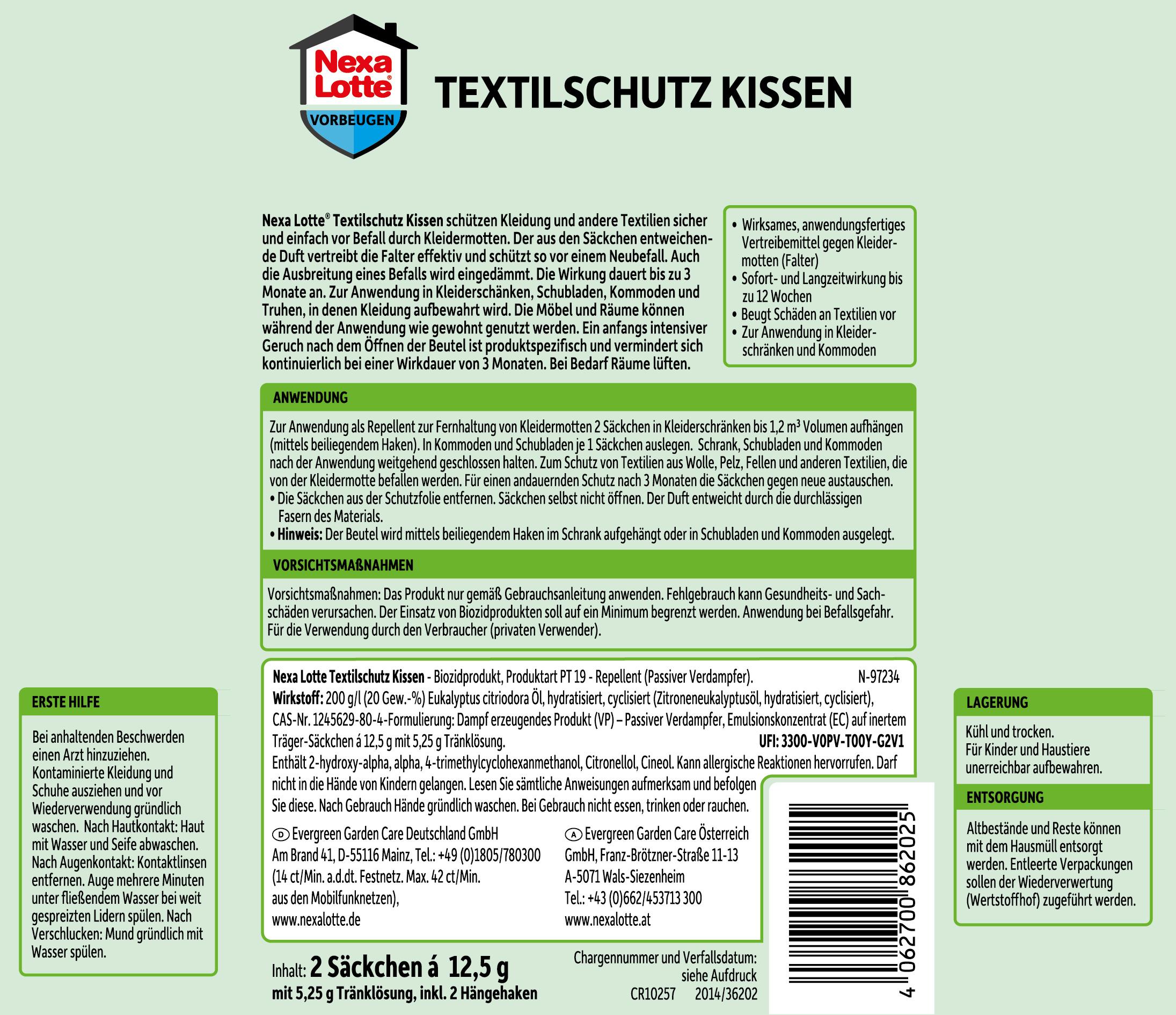 Produktbild Nexa Lotte Textilschutz Kissen 2 von 2