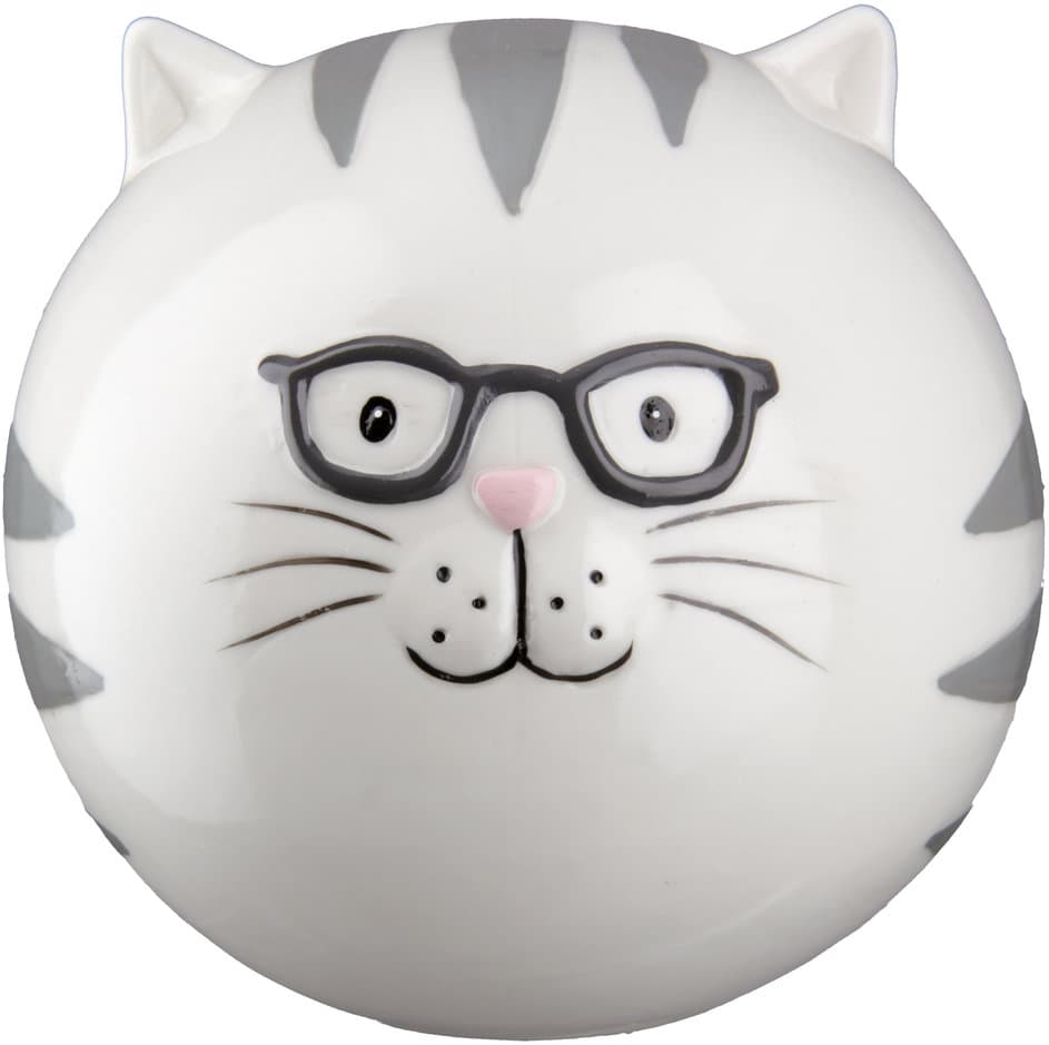 GILDE Spardose Katze Brillo Ø7cm