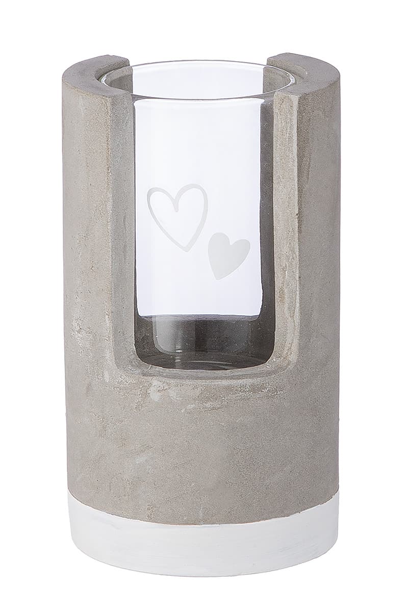 GILDE Windlicht Zylindrisch Hearts
