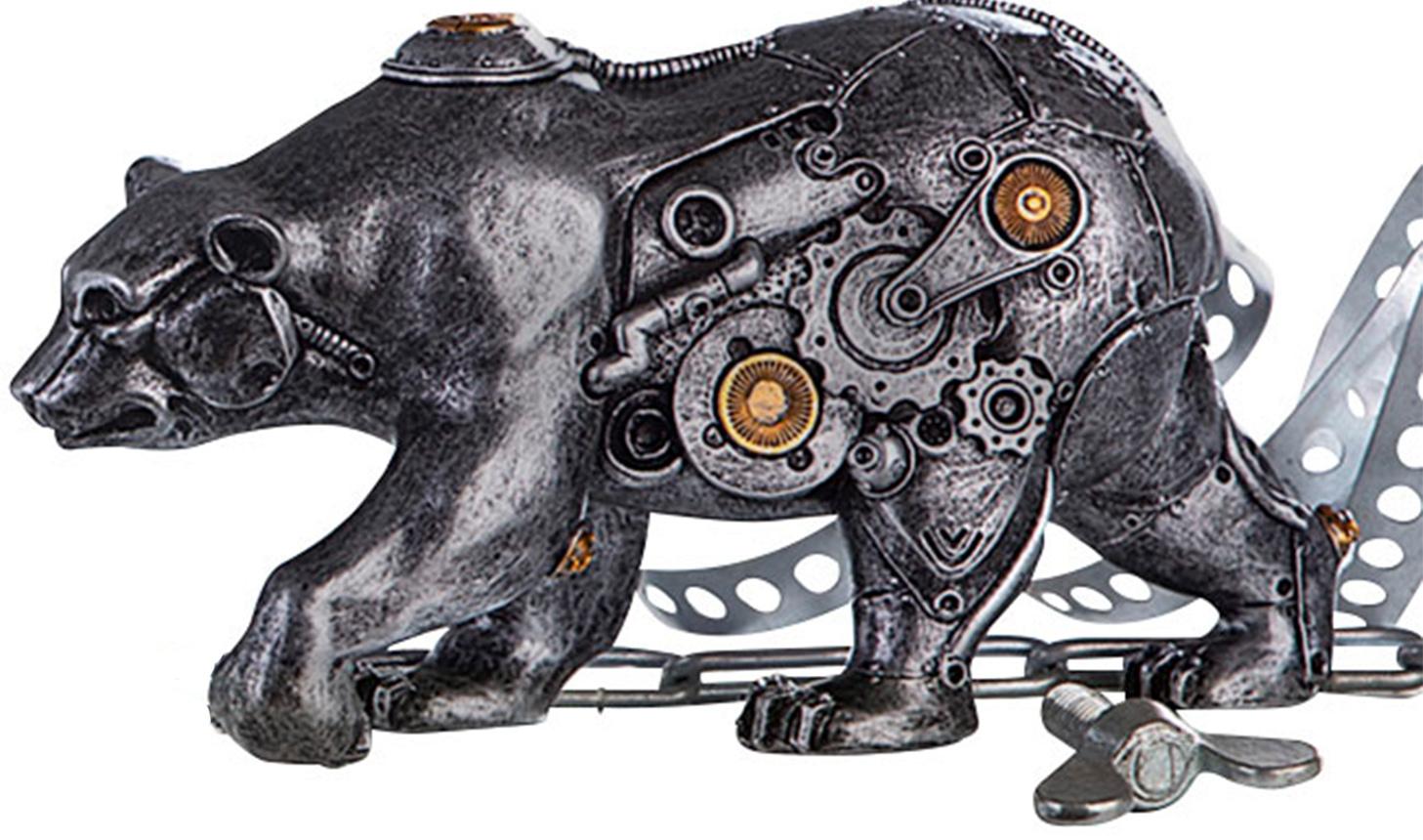 GILDE Skulptur Steampunk Bear