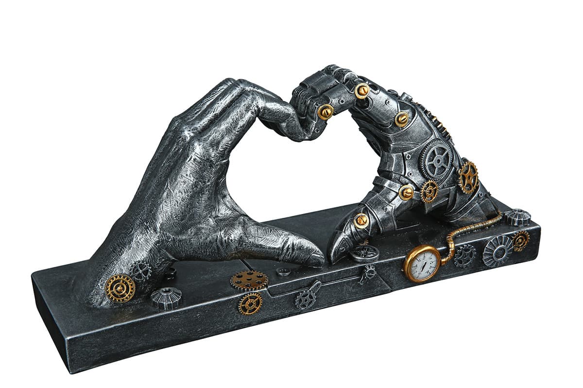 Produktbild Casablanca Steampunk Poly Skulptur Hand Herzform H=16cm 4 von 4