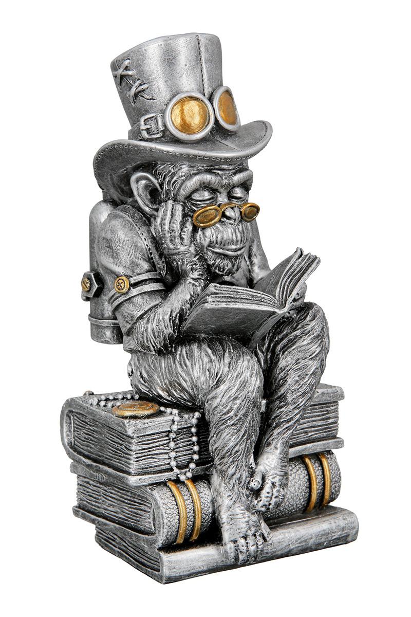 Casablanca Steampunk Poly Skulptur Reading Ape H=23cm