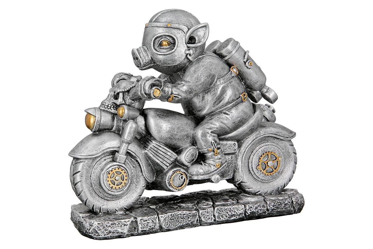 Casablanca Steampunk Poly Skulptur Motor-Pig H=21cm