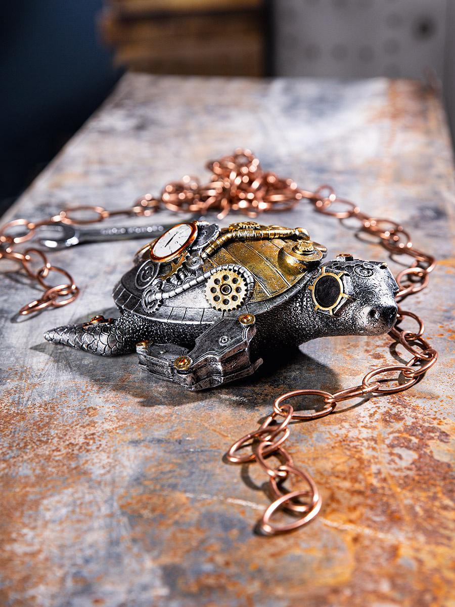 Produktbild GILDE Poly Skulptur Steampunk Turtle H=6cm 4 von 4