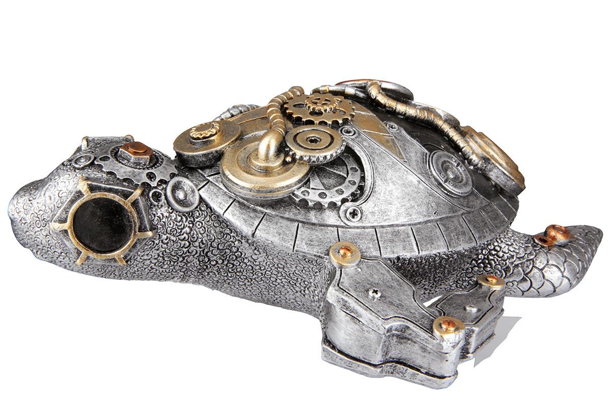 Produktbild GILDE Poly Skulptur Steampunk Turtle H=6cm 2 von 4