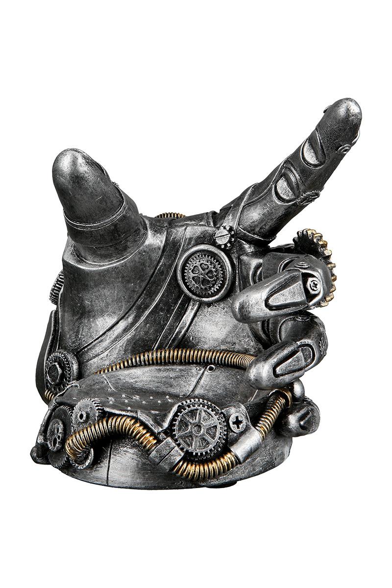 GILDE Poly Flaschenhalter Steampunk Hand H=15cm