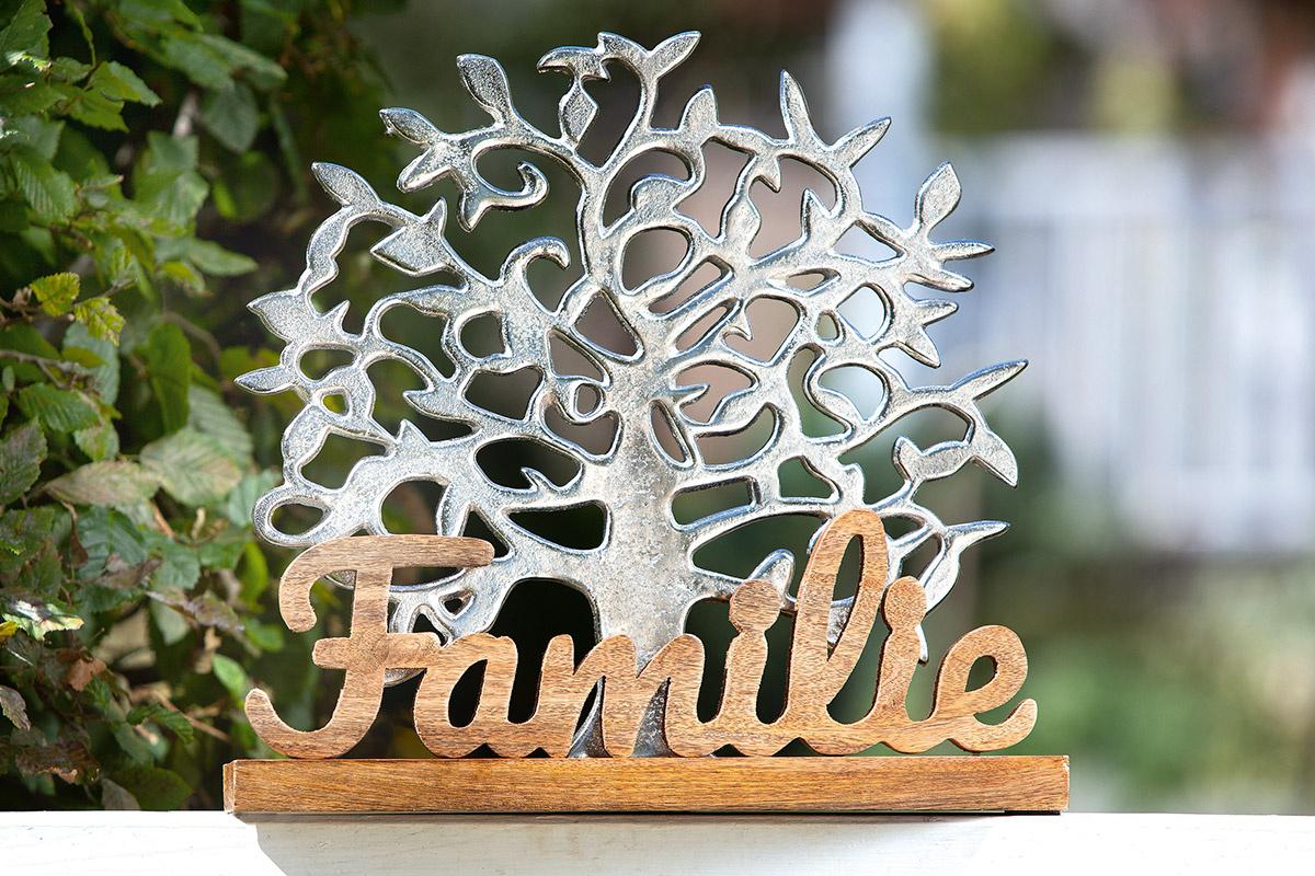 Produktbild GILDE Aluminium Lebensbaum Familie H=41cm 2 von 2