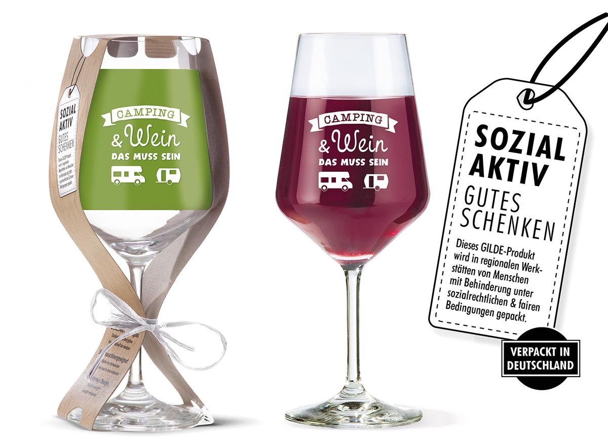 GILDE Weinglas Camping & Wein