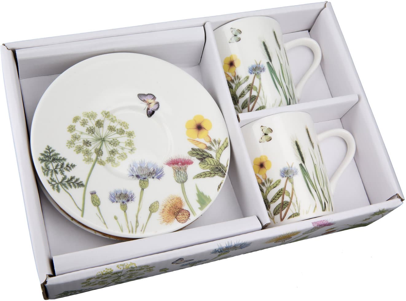 GILDE Espressoset Wild Flowers Blumendesign