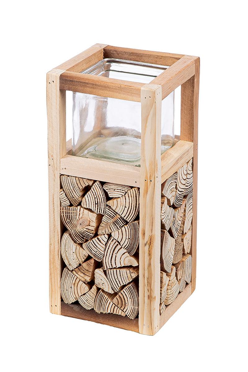 Produktbild GILDE Windlicht Holz 2 von 2