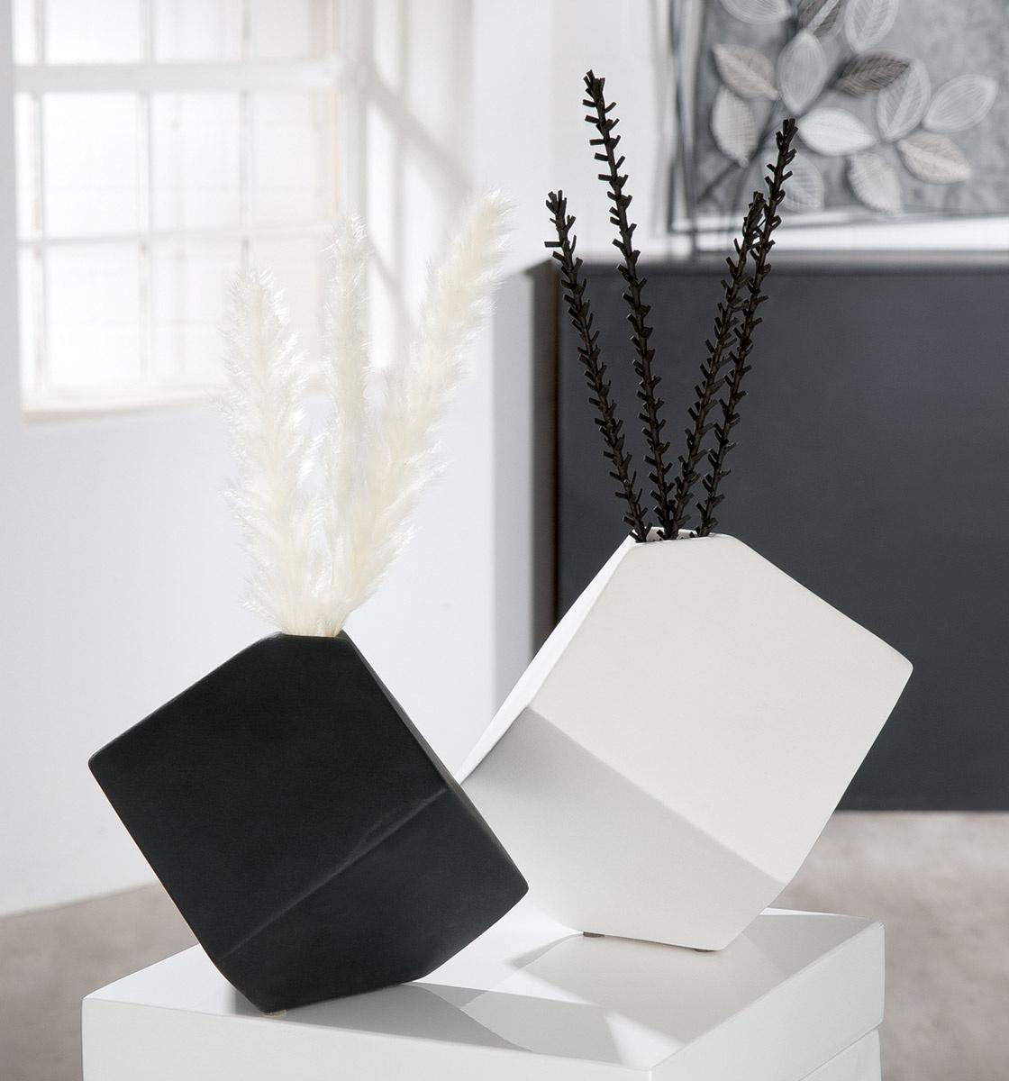 Produktbild GILDE Keramik Vase Würfel 2 von 2