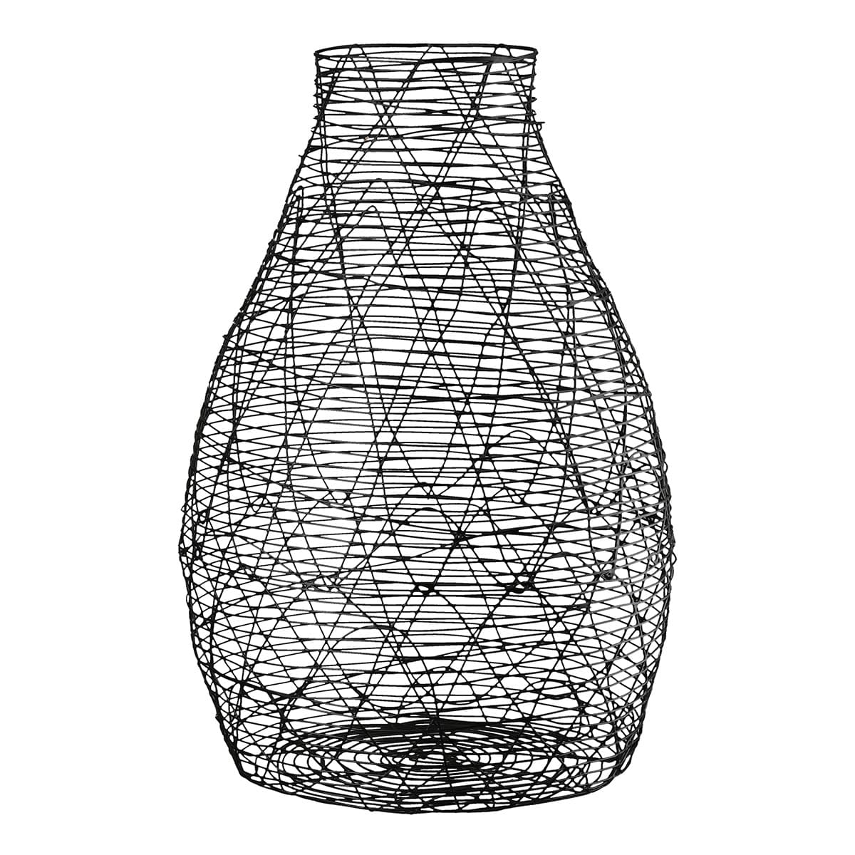 GILDE Vase Bauchig Wire H=25,5cm
