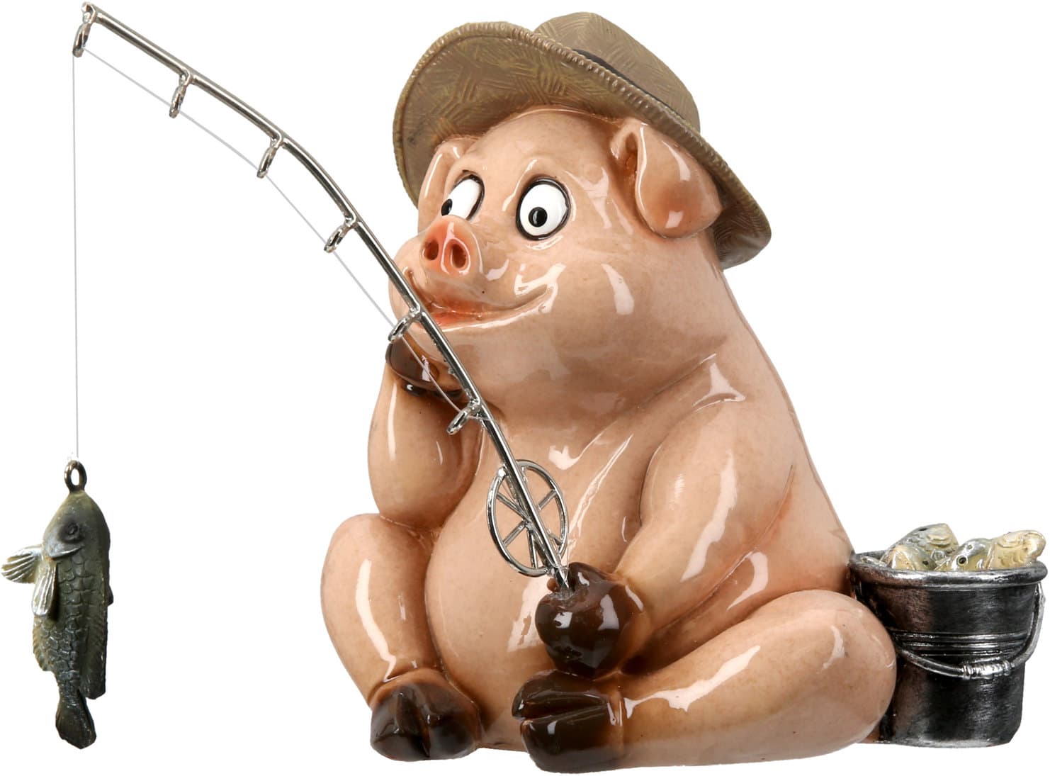 GILDE Figur Schwein Fishing