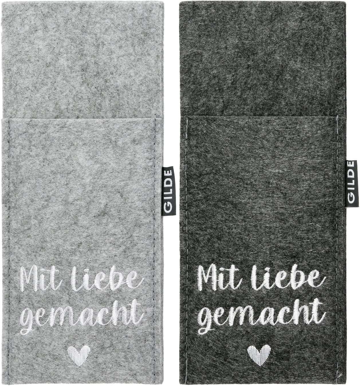 GILDE Bestecktaschen Mit Liebe gemacht