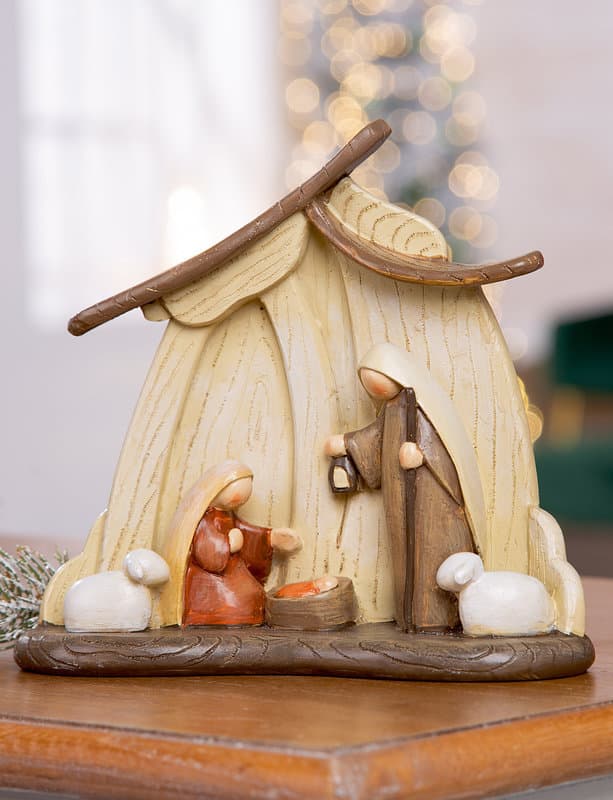 GILDE Krippe Heilige Familie H=16,5cm