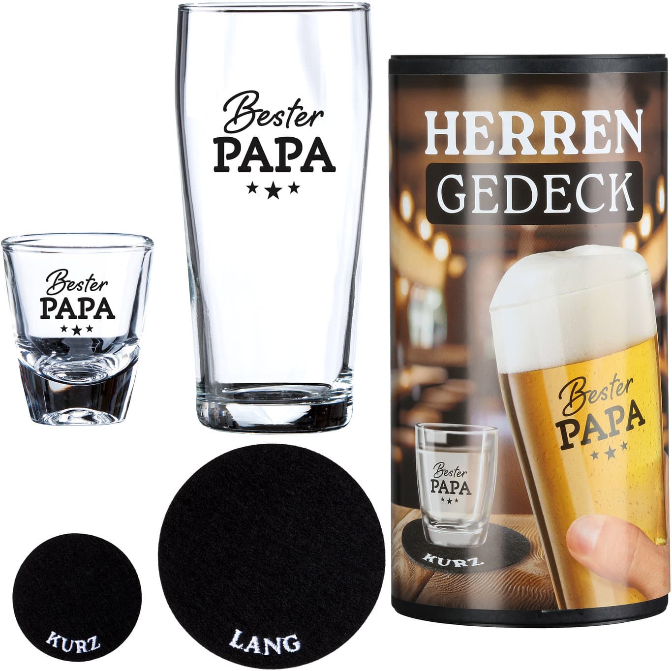 GILDE Herrengedeck Bester Papa 4-tlg.