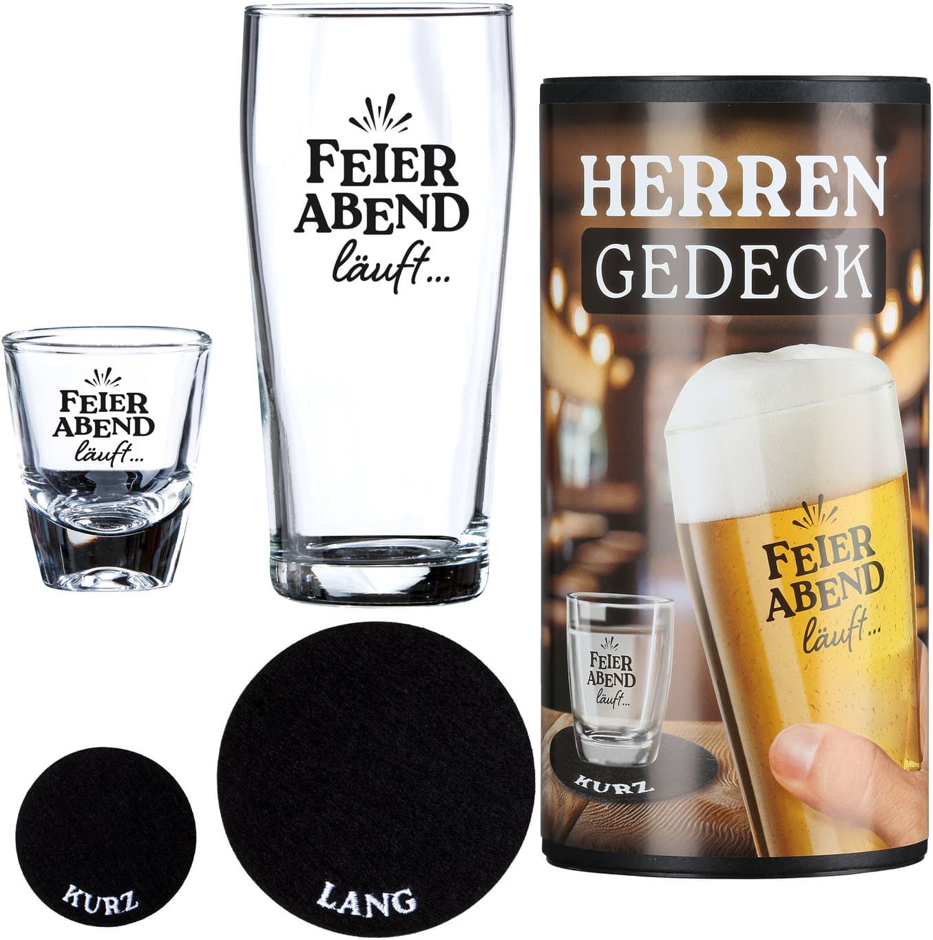 GILDE Herrengedeck Feierabend läuft... 4-tlg.