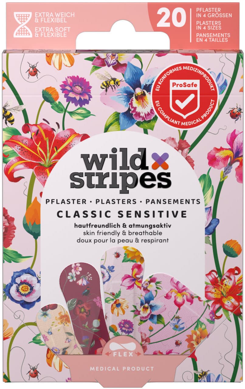 Wild Stripes Classic Sensitive Vintage Flowers