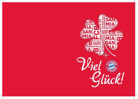 FC BAYERN MÜNCHEN SMU Glückwunschkarte Viel Glück
