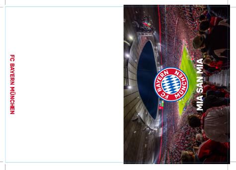 FC BAYERN MÜNCHEN SMU Glückwunschkarte Arena innen