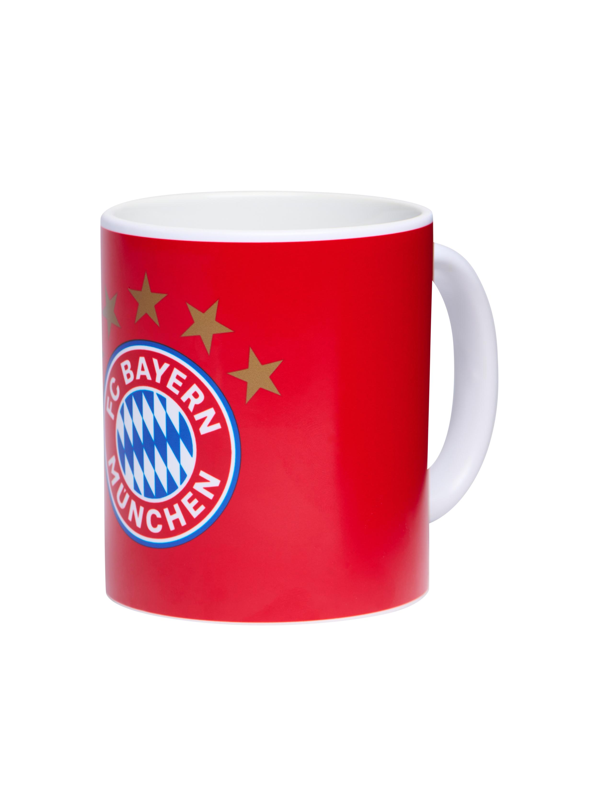 FC BAYERN MÜNCHEN Tasse 5 Sterne rot