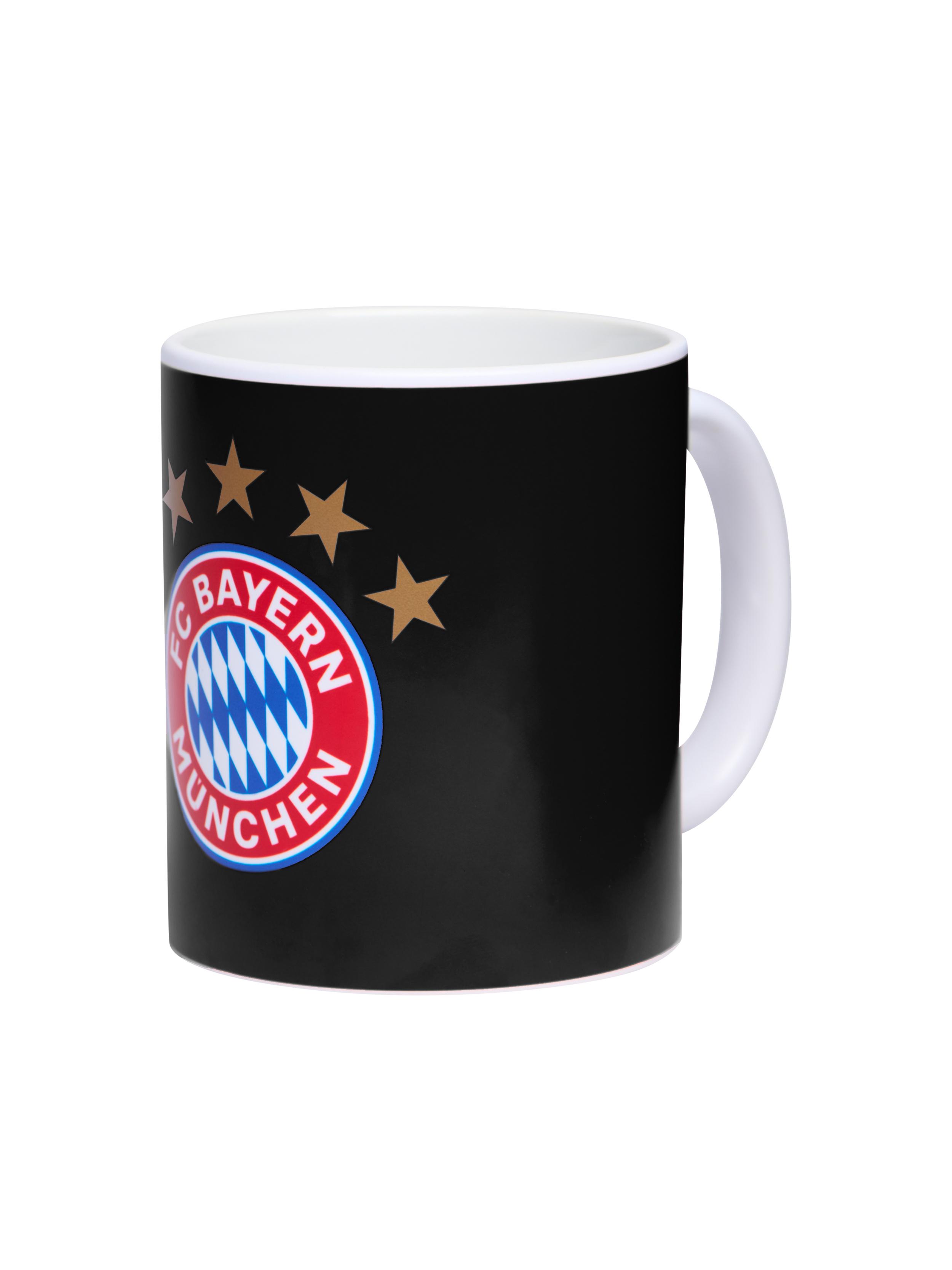 FC BAYERN MÜNCHEN Tasse 5 Sterne schwarz