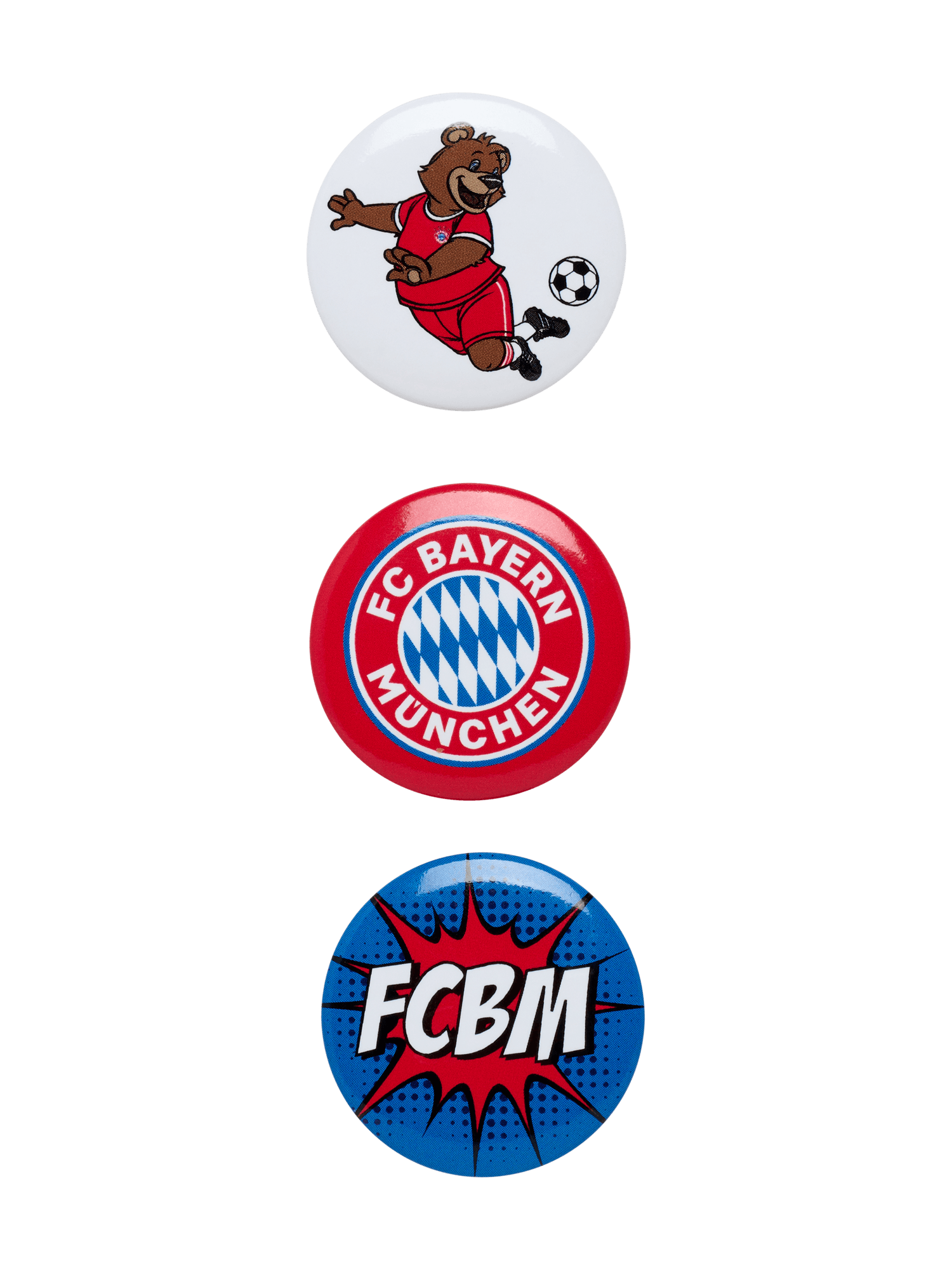 FC BAYERN MÜNCHEN Kinder Button 3er Set