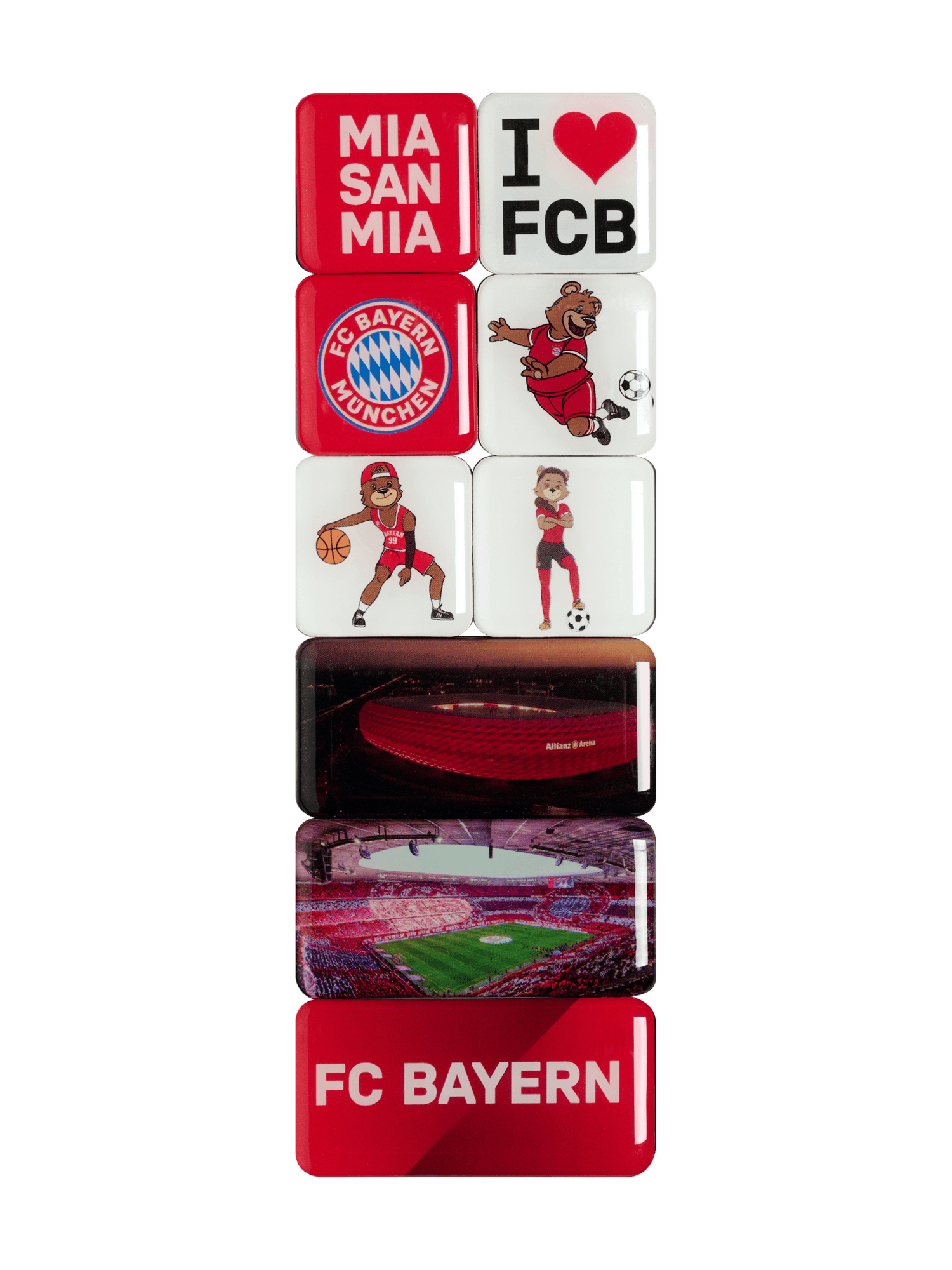 FC BAYERN MÜNCHEN Kinder Magnet 9er Set
