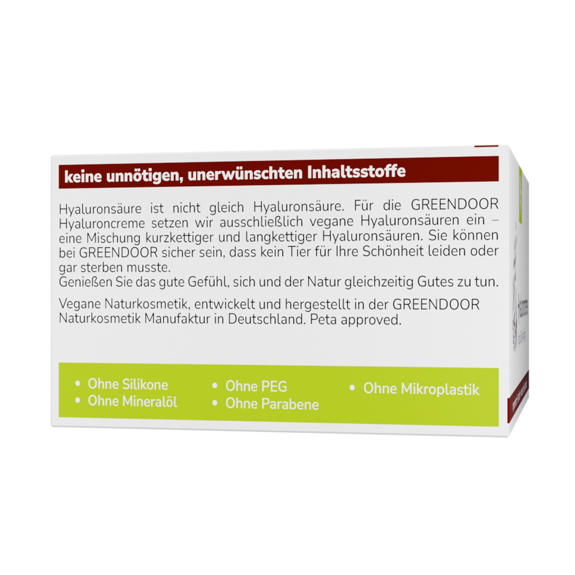 Produktbild GREENDOOR Hyaluroncreme Vegan Daily Anti Aging 3 von 9
