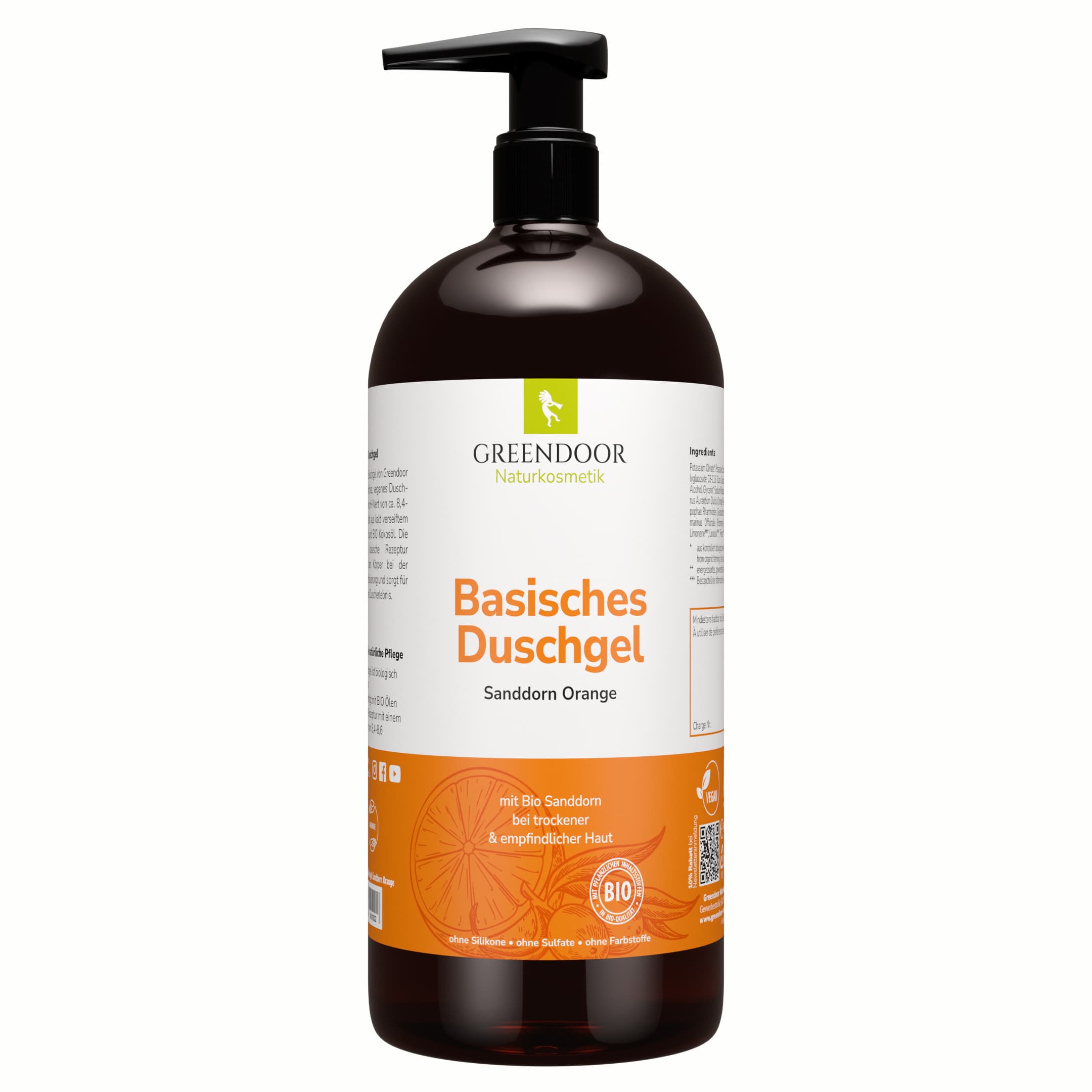 GREENDOOR Basisches Duschgel Sanddorn Orange