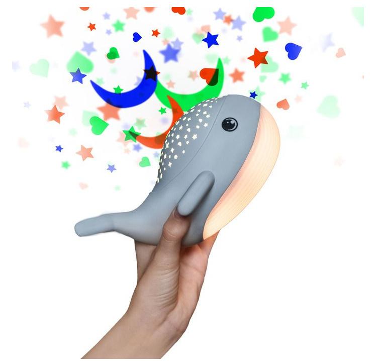 Produktbild MegaLight LED Wal Nachtlicht WILLY WHALE mit Sternprojektor dimmbar mit Akku 5 von 11
