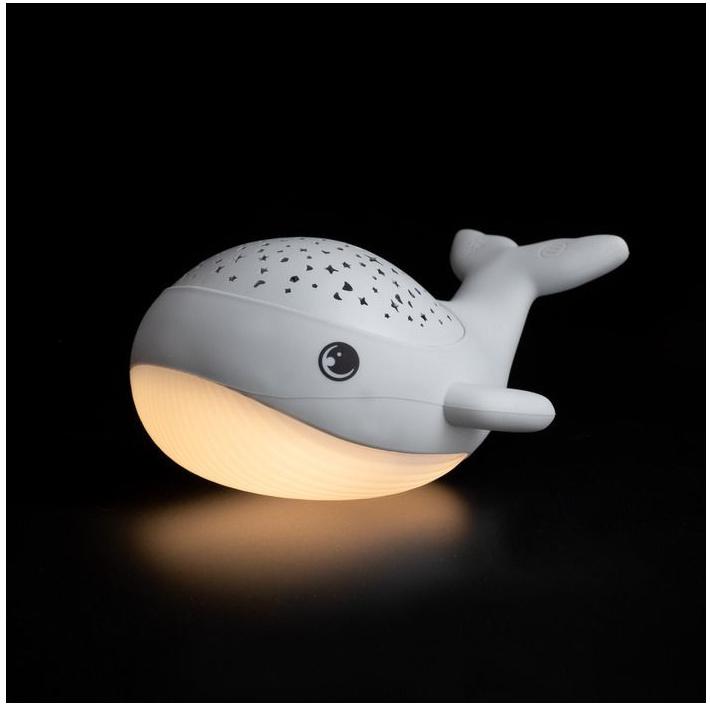 Produktbild MegaLight LED Wal Nachtlicht WILLY WHALE mit Sternprojektor dimmbar mit Akku 2 von 11
