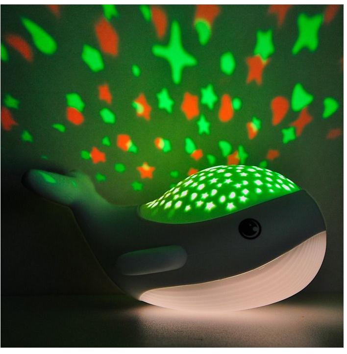 Produktbild MegaLight LED Wal Nachtlicht WILLY WHALE mit Sternprojektor dimmbar mit Akku 8 von 11
