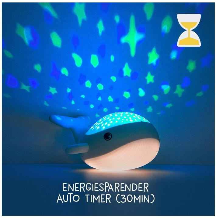 Produktbild MegaLight LED Wal Nachtlicht WILLY WHALE mit Sternprojektor dimmbar mit Akku 11 von 11