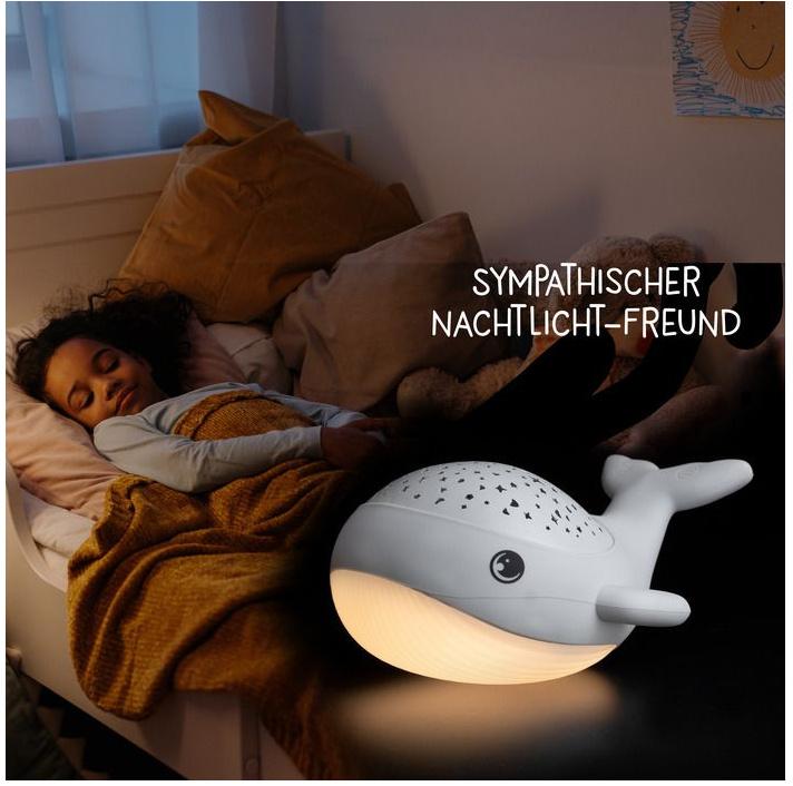 Produktbild MegaLight LED Wal Nachtlicht WILLY WHALE mit Sternprojektor dimmbar mit Akku 7 von 11