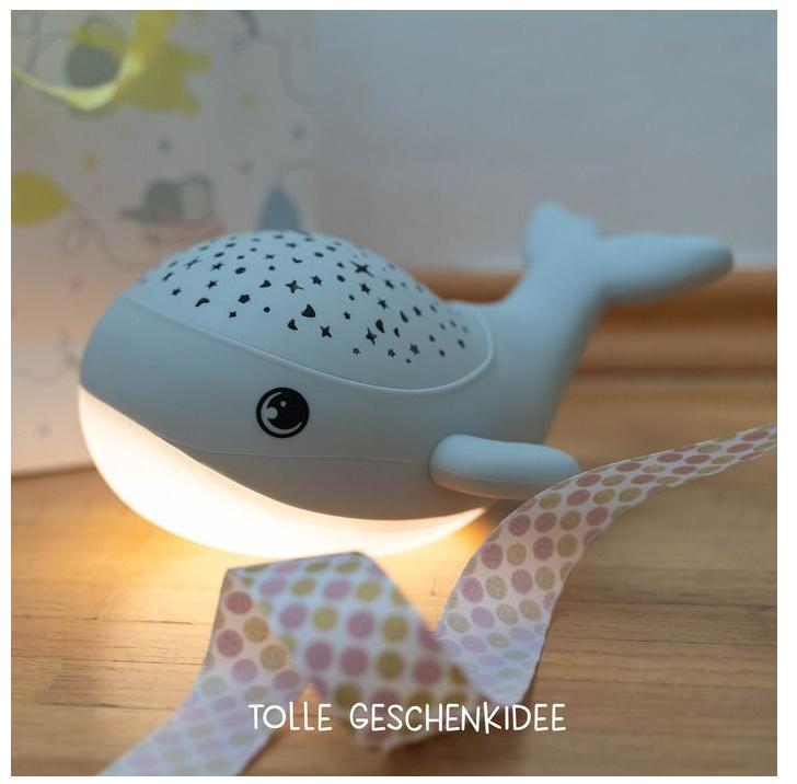 Produktbild MegaLight LED Wal Nachtlicht WILLY WHALE mit Sternprojektor dimmbar mit Akku 6 von 11