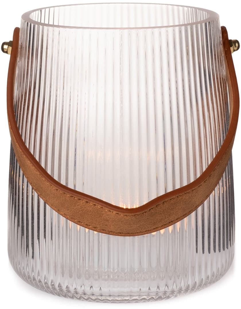 Windlicht geriffelt mit Henkel