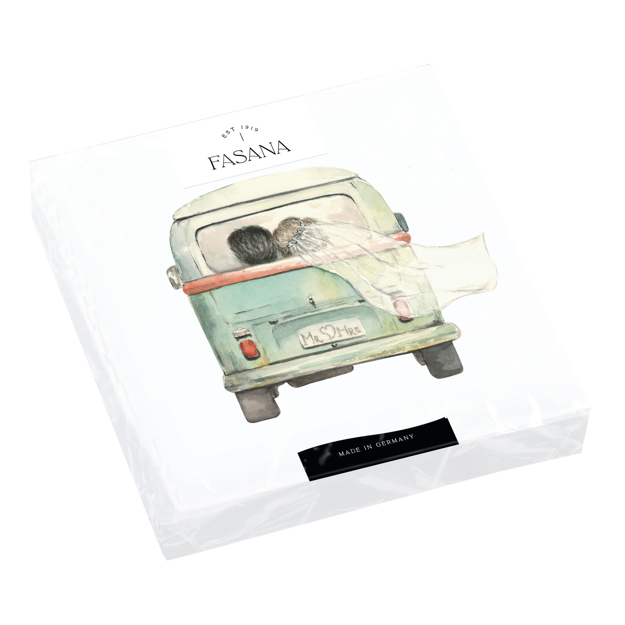 FASANA Servietten  Mr. & Mrs. Wedding 33x33cm