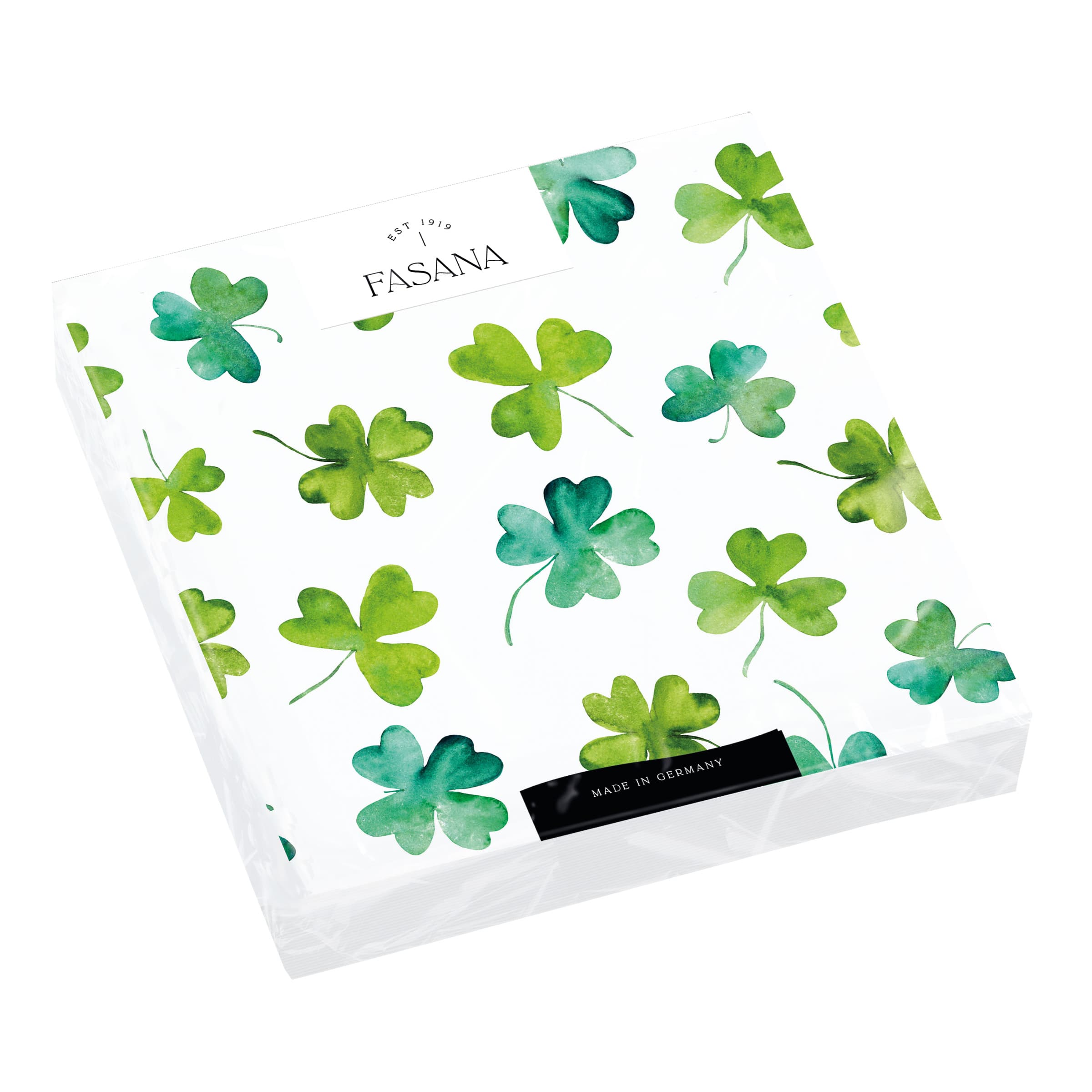 FASANA Servietten Kleeblatt 33x33cm