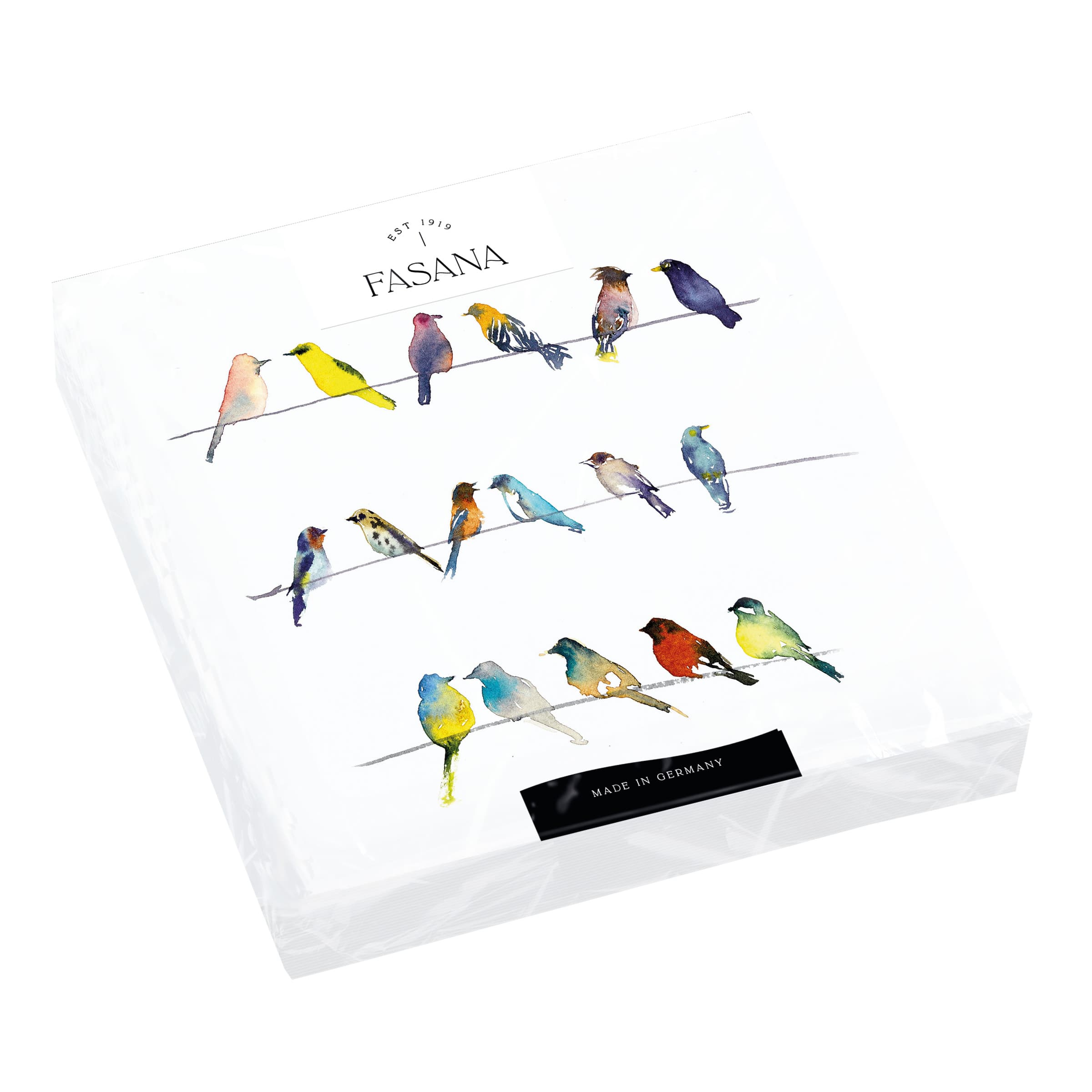 FASANA Servietten Vögel 33x33cm