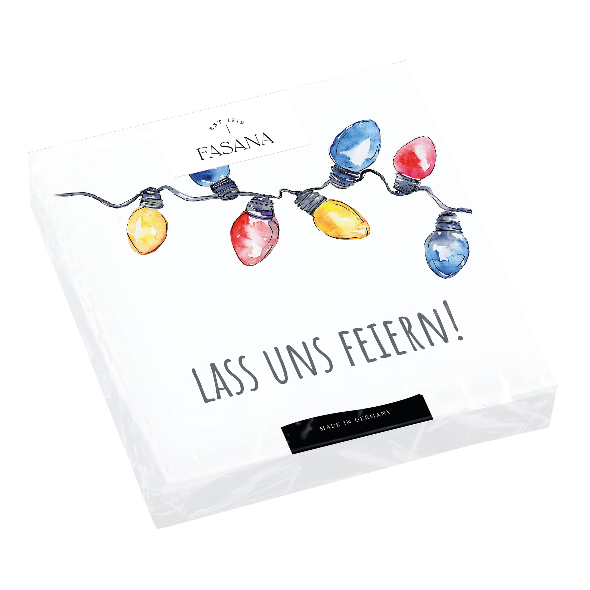 FASANA Servietten Lass uns Feiern! 33x33cm