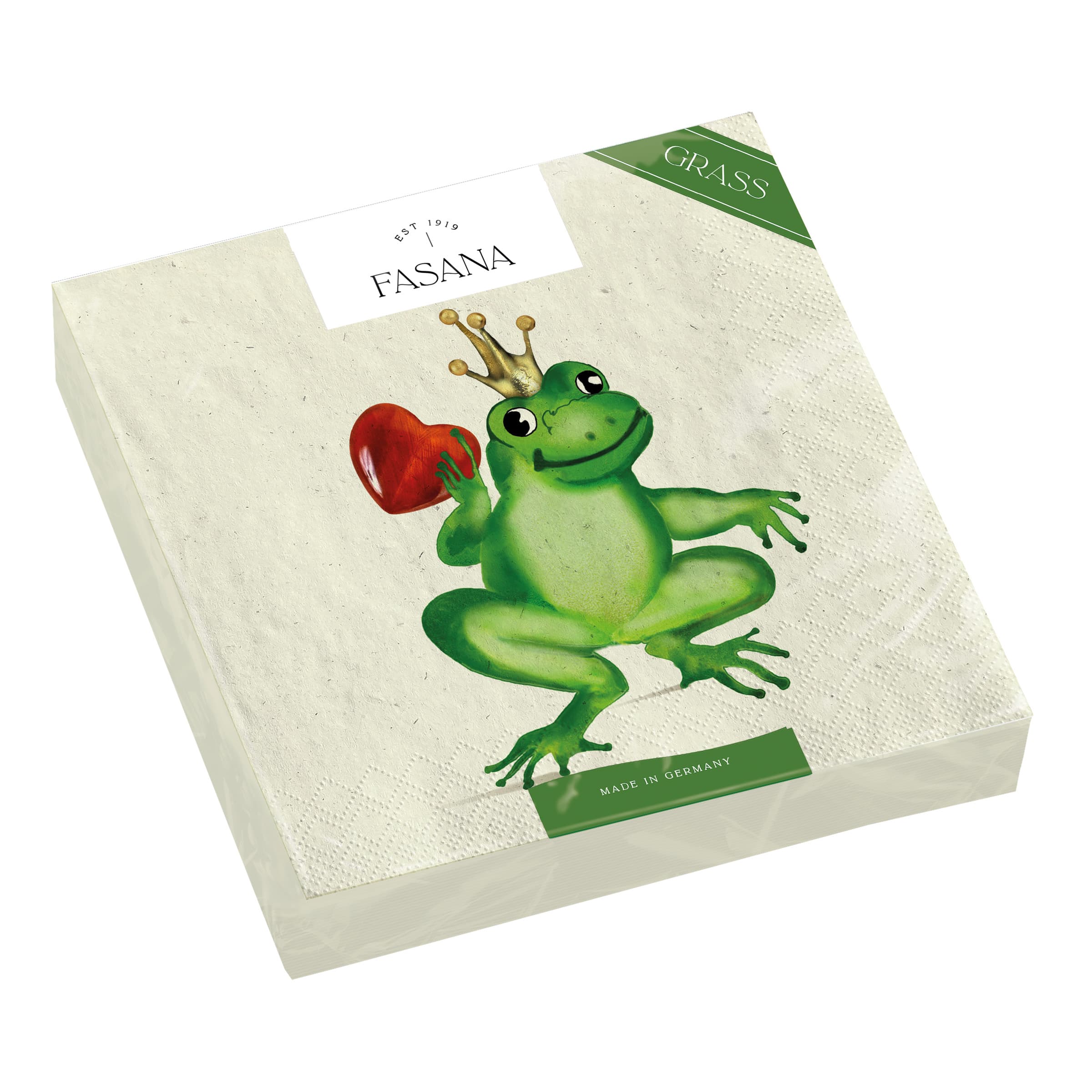 FASANA Servietten Frosch 33x33cm