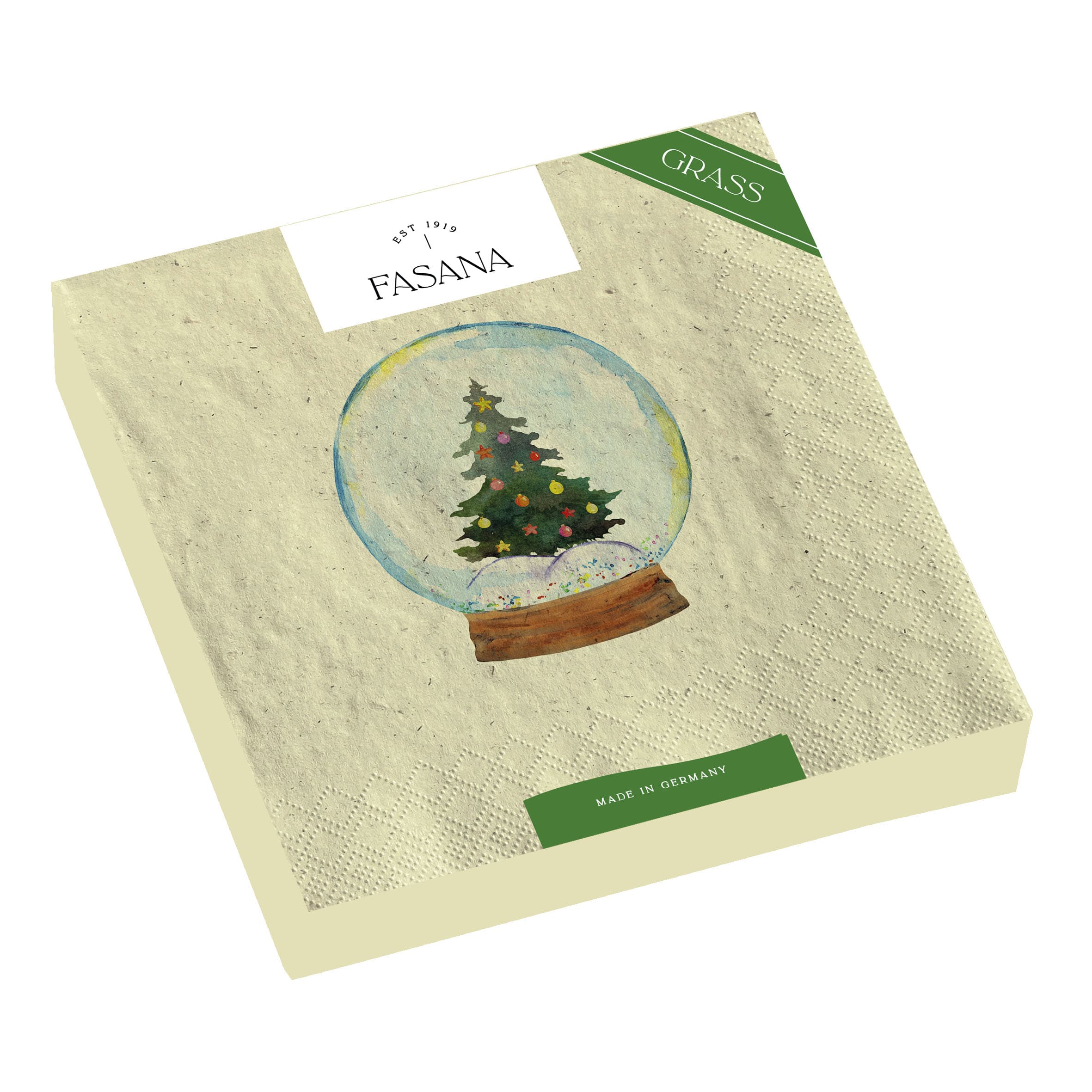 FASANA Servietten Schneekugel 33x33cm