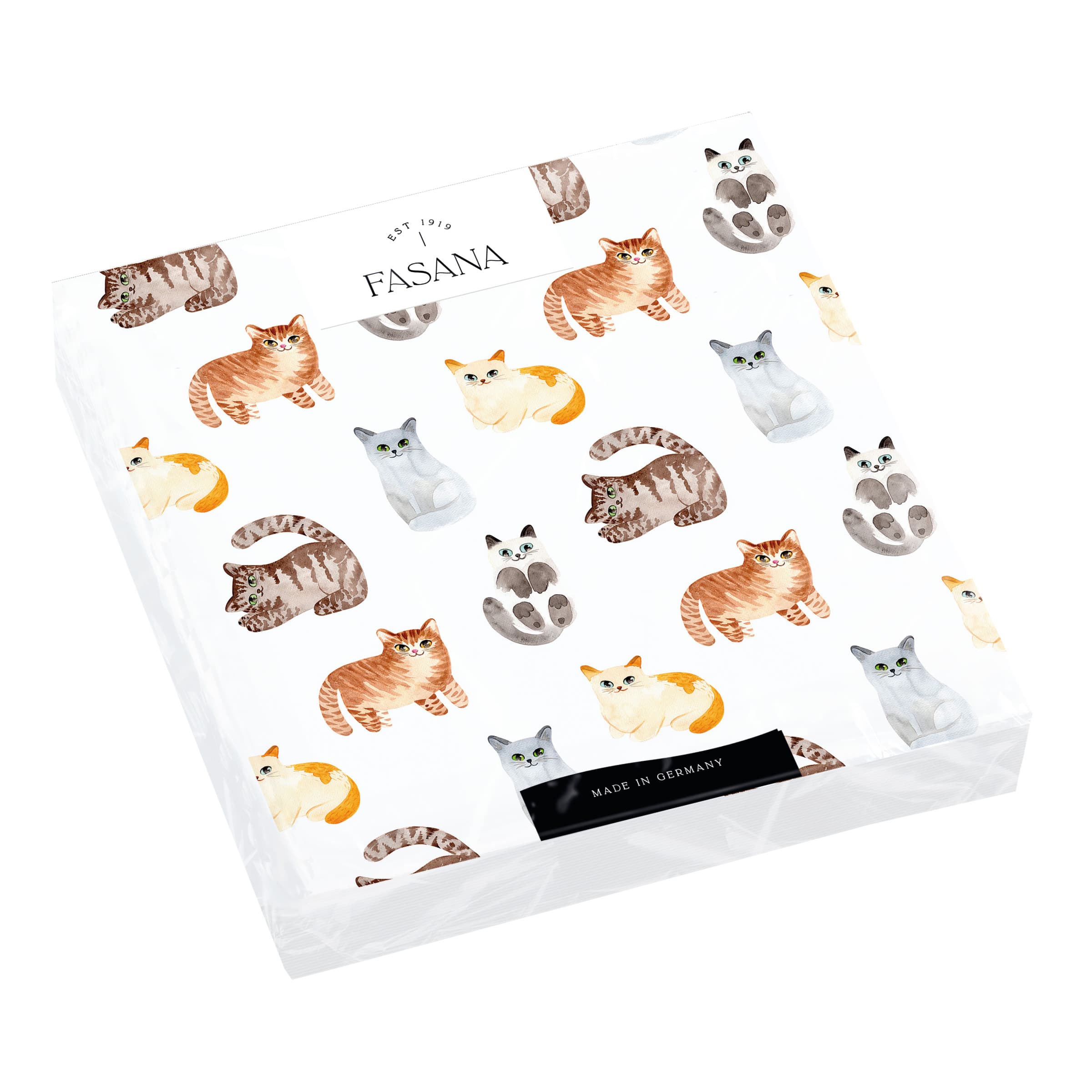 FASANA Servietten Katzen 33x33cm