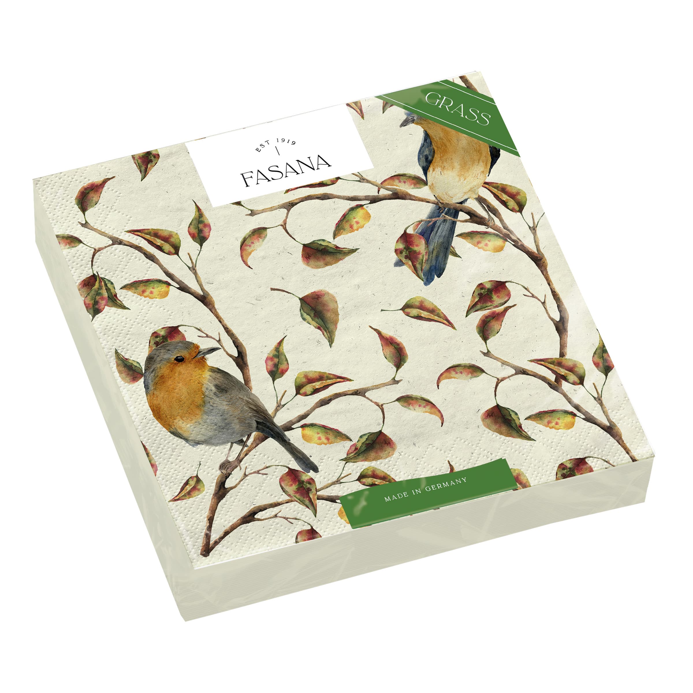 FASANA Servietten Vögel 33x33cm