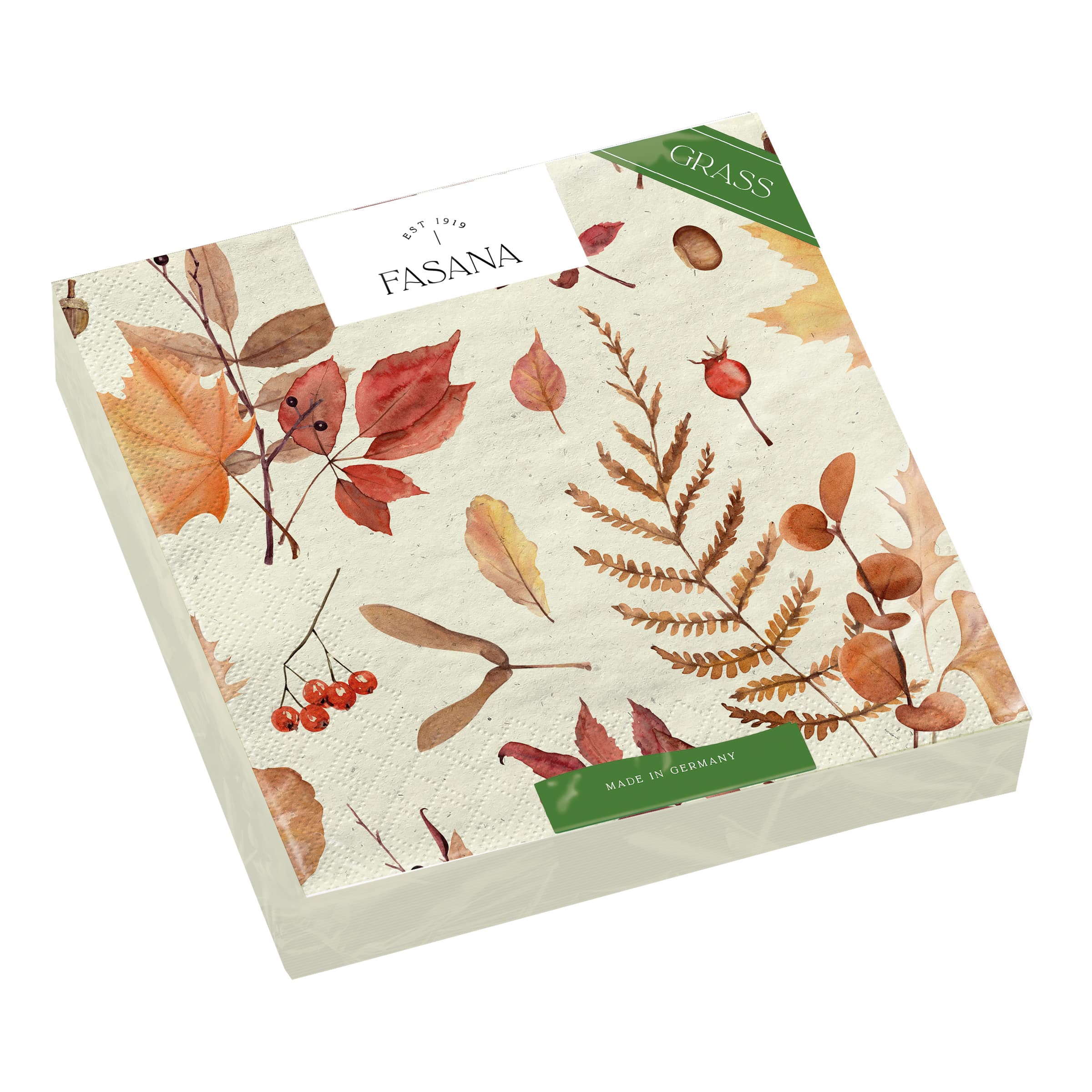 FASANA Servietten Herbstblätter 33x33cm