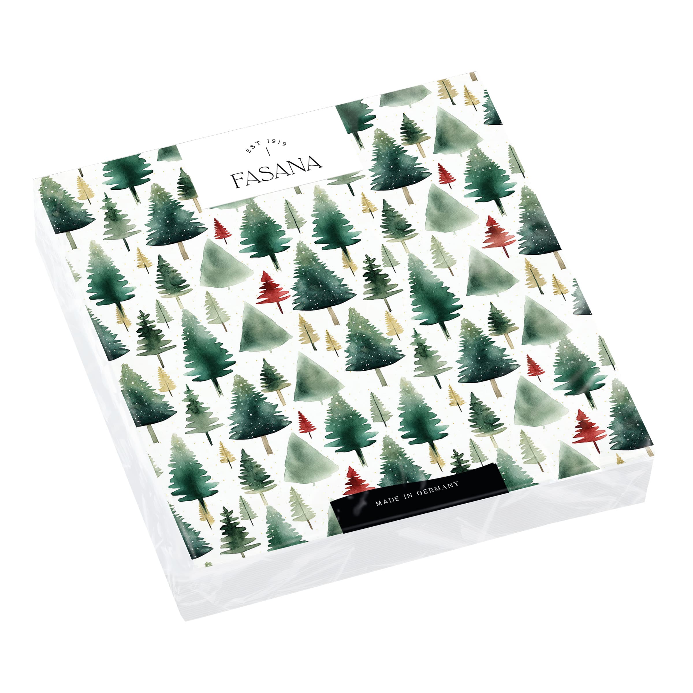 FASANA Servietten Weihnachtsbäume 33x33cm
