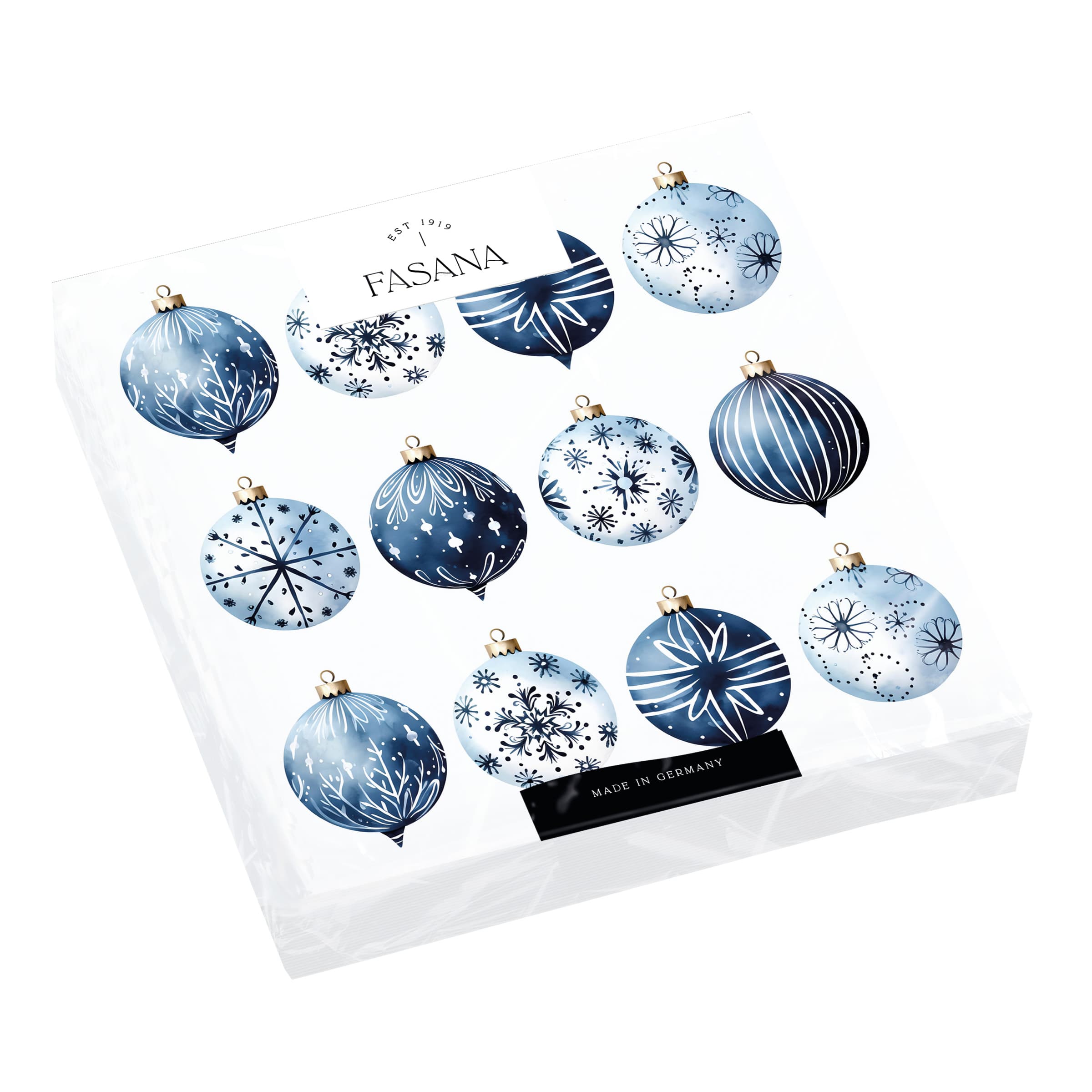 FASANA Servietten Weihnachtskugeln 33x33cm